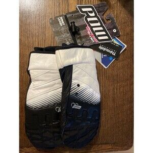 Pow Feva Goatskin Leather Ski Snowboard Mitten Gloves Waterproof sz Womens M
